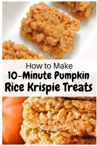How to Make 10-Minute Pumpkin Rice Krispie Treats - The Budget Diet