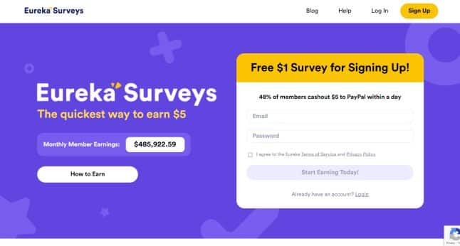 Eureka Surveys website