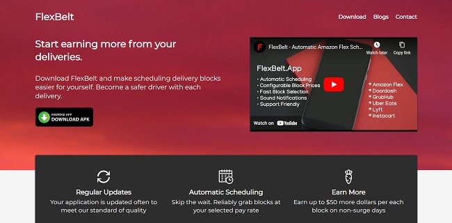 FlexBelt app Amazon Flex