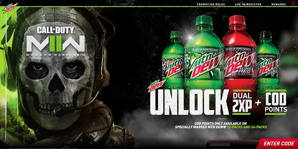 Mountain Dew get free COD points