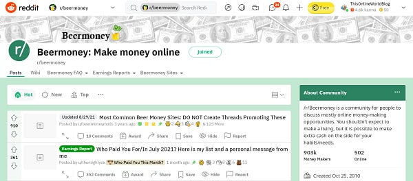 Beermoney-Reddit