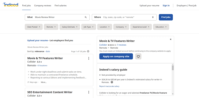 Movie Reviewer Jobs