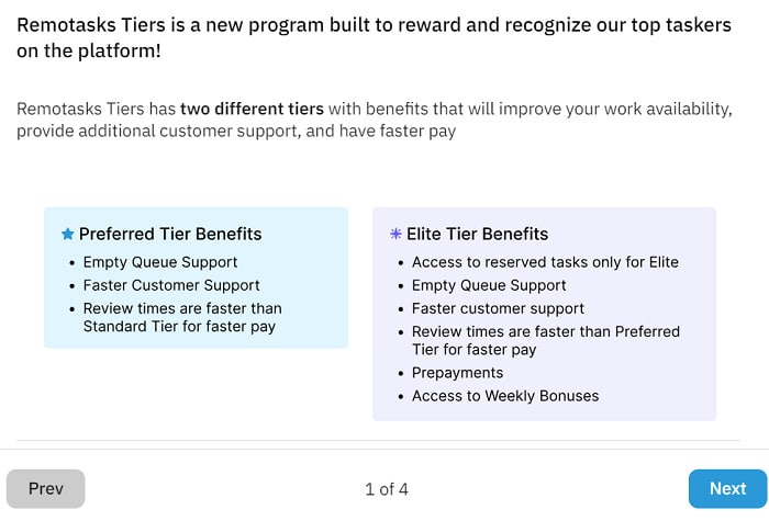 Remotasks tiers