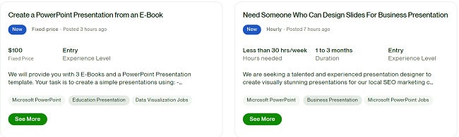 Upwork powerpoint jobs